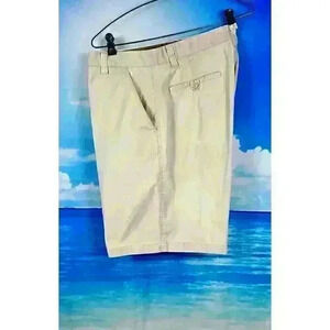 DOCKERS Men's KHAKI TAN Boat Shorts Lightweight Flat Front pants size 36